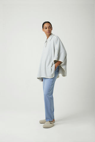 MAIRA BLUE/IVORY STRIPE