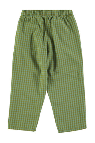 Unisex trousers Green checkered