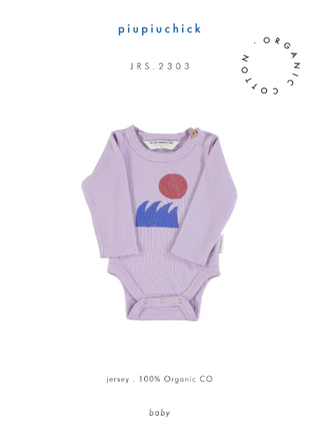 baby longsleeve body Lilac sea print