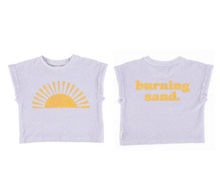 t´shirt | lavender w/ "burning sand" print