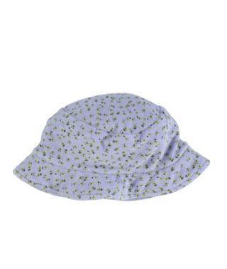 hat | lavender w/ yellow flowers