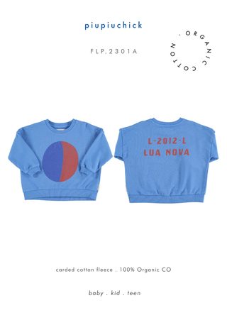 Sweatshirt Blue w multicolor circle print