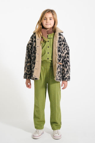 Unisex trousers Green checkered