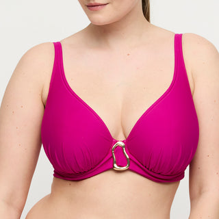 UVITA Deep Magenta plunge bikinitop