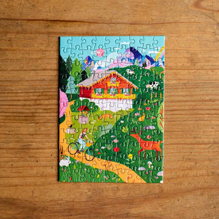 Minipuzzel Het Zwitserse chalet — Trevell — 99 stukjes