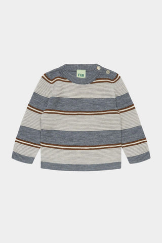 Baby Ottoman Crew steel/light grey melange