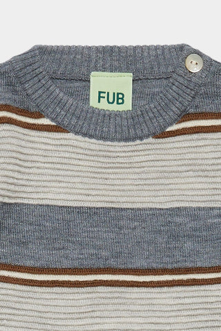 Baby Ottoman Crew steel/light grey melange