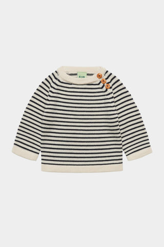 Baby Sweater ecru/navy