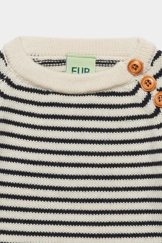 Baby Sweater ecru/navy