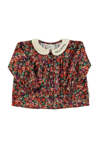 Peter pan collar blouse Multi flowers
