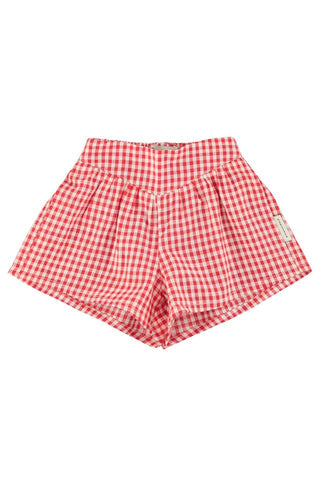 shorts | red & ecru checkered