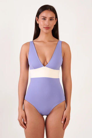 Plungesuit chocolate-lilac