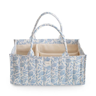DIAPER CADDY - Blue flowers