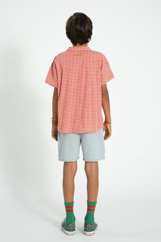 boy shorts | ecru w/ indigo stripes