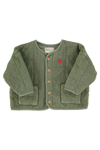 Paded jacket washed green