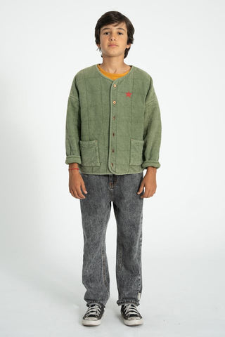 Paded jacket washed green