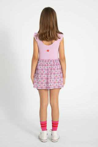 short skirt | lilac w/ cherries