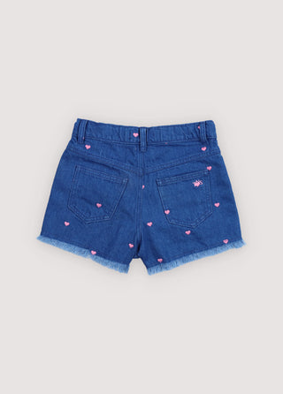 Lys Short Hearts Light Denim