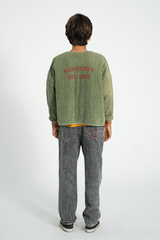 Paded jacket washed green