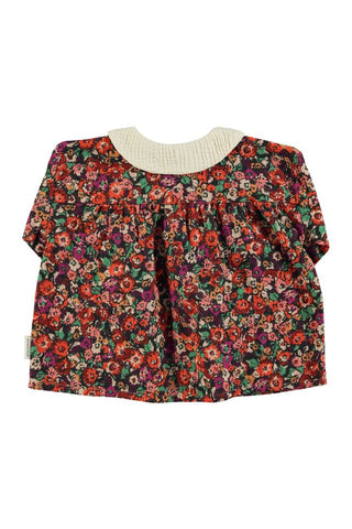 Peter pan collar blouse Multi flowers