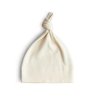 RIBBED BABY BEANIE - Ivory