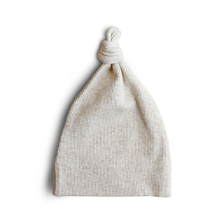 RIBBED BABY BEANIE Beige Melange