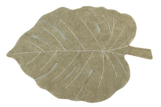 Washable rug Monstera Olive