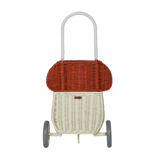 RATTAN MUSHROOM LUGGY - RED - RED/WHITE