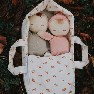 DINKUM DOLLS CARRY COT-RAINBOW