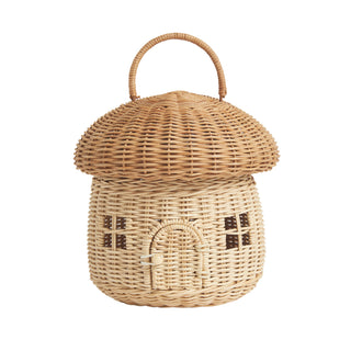 RATTAN MUSHROOM BASKET-NATURAL