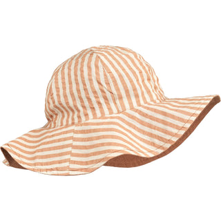 Amelia reversible sun hat - Rose/sandy