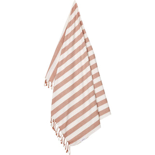 Mona beach towel Stripe: Tus rose