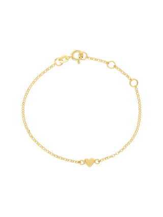 bracelet - heart - gold