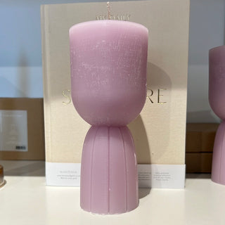 Kaars - rustic sculpture lilac