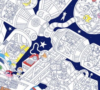 SPACE STATION + STICKERS - POSTER